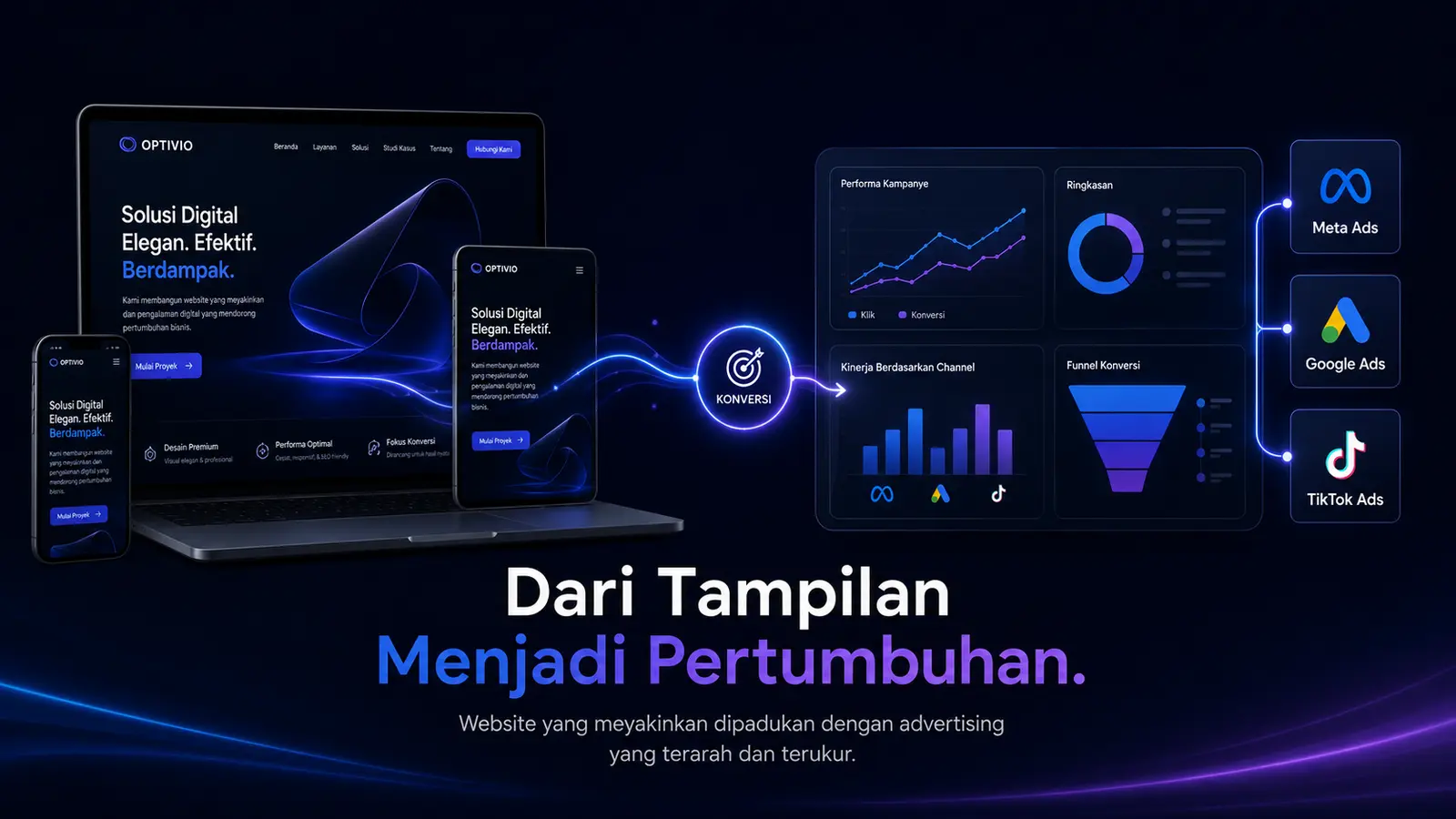 Website dan advertising untuk pertumbuhan